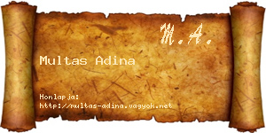 Multas Adina névjegykártya